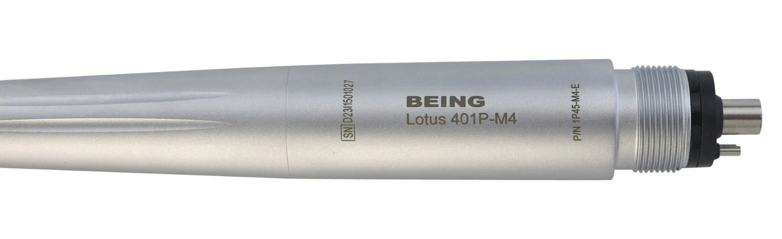 BEING 401P45‑M4E Dental 45‑Degree Surgical Turbine Handpiece with 4‑Hole & LED Lamp